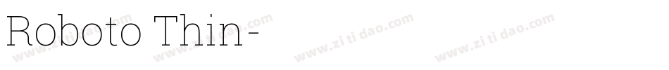 Roboto Thin字体转换